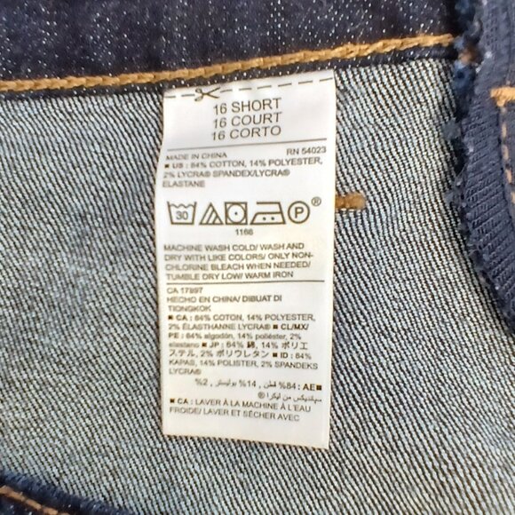 Old Navy Dark Blue Wash Maternity Skinny Short Petite Low Mid Rise Jeans  EUC - Picture 7 of 7